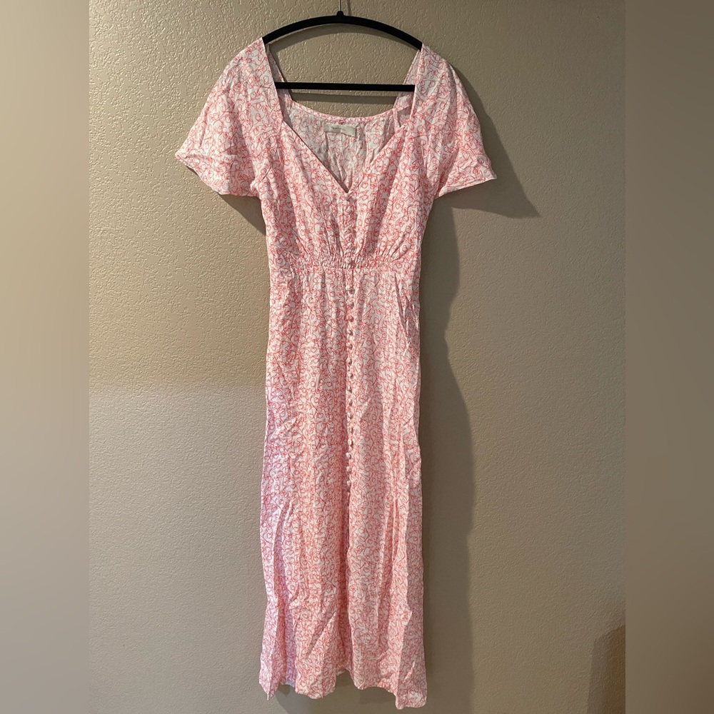 Faithfull the Brand Pink Floral Maxi Dress